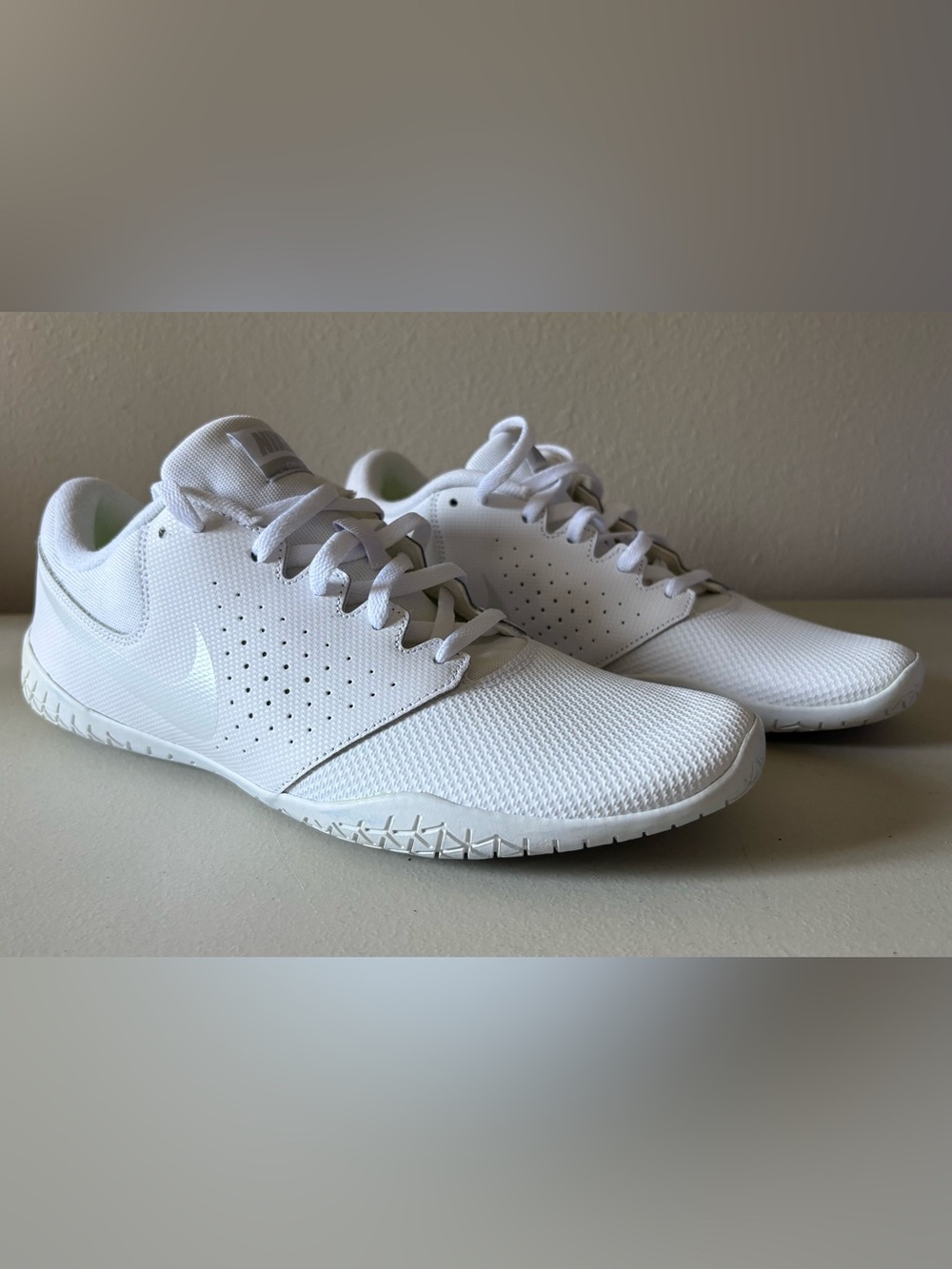Nike White Women's Athletic Cheer Shoes. - Picture 2 of 8